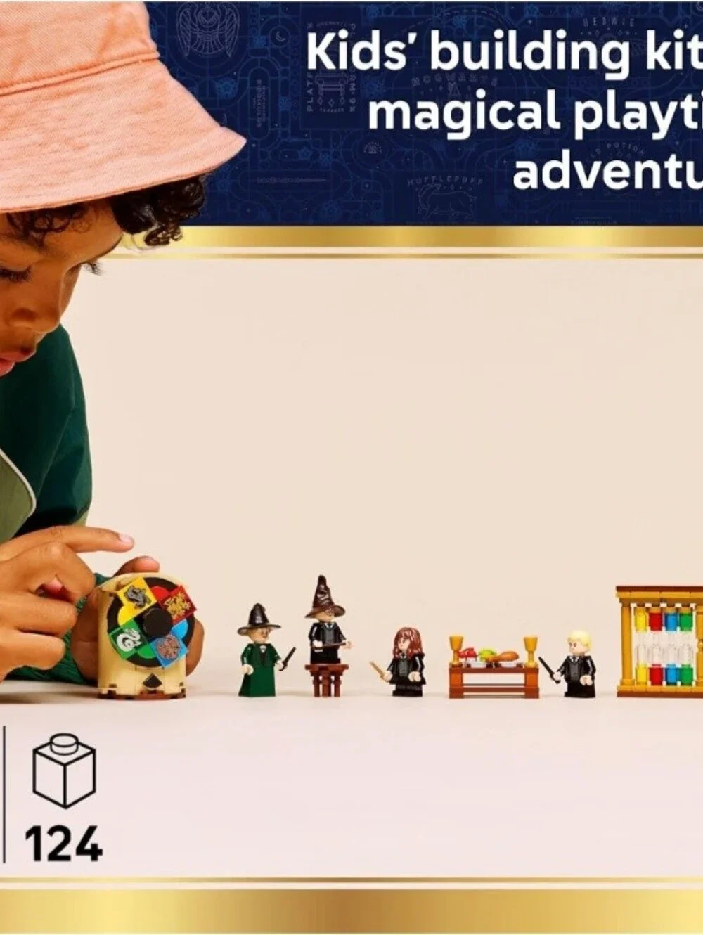 LEGO Harry Potter Sorting Hat Ceremony W/Multicolor Wheel NWT Ages 7+ 124 PCS